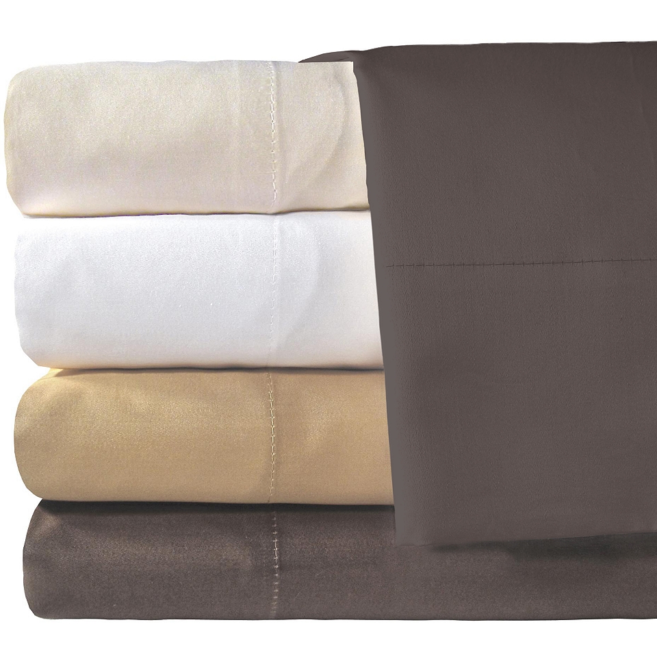 American Heritage 800tc Set of 2 Egyptian Cotton Sateen Solid Pillowcases,