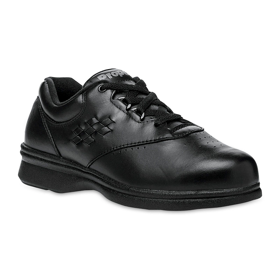 Propet Vista Lace Up Walking Shoes, Black, Womens