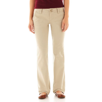 arizona bootcut khaki pants