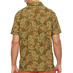 Mutual Weave Mens Regular Fit Short Sleeve Floral Button-Down Camp Shirt