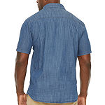 Mutual Weave Big and Tall Mens Athletic Fit Short Sleeve Button-Down Shirt
