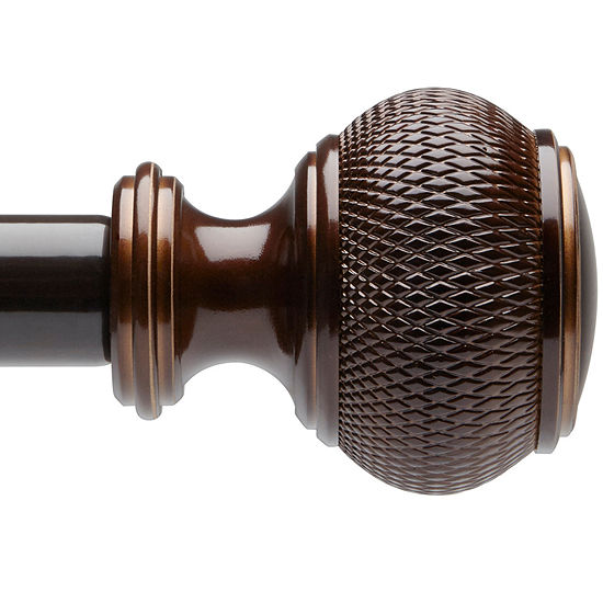 Liz Claiborne 174 1 Quot Woven Knob Adjustable Curtain Rod Color