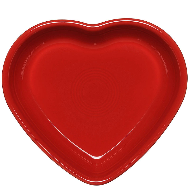 Fiesta Medium Heart Bowl, Red