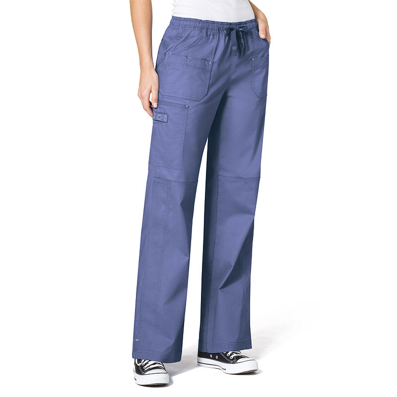 Wonder Wink Wonderwink Wonderflex 5108 Faith Multi-Pocket Cargo Pant, Womens, Size Large, Blue