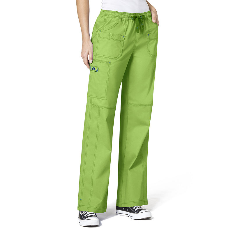 Wonder Wink Wonderwink Wonderflex 5108 Faith Multi-Pocket Cargo Pant - Petite, Womens, Size Small Short, Green