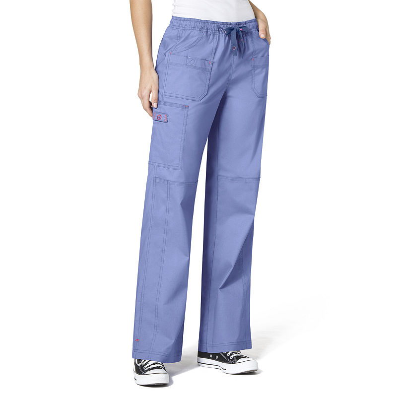 Wonder Wink Wonderwink Wonderflex 5108 Faith Multi-Pocket Cargo Pant - Tall & Tall Plus, Womens, Size X-Small Long, Blue