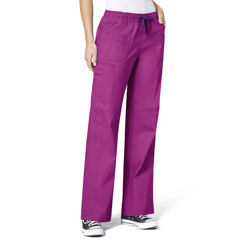 Wonder Wink Wonderwink Wonderflex 5108 Faith Multi-Pocket Cargo Pant - Tall & Tall Plus, Womens, Size X-Small Long, Red