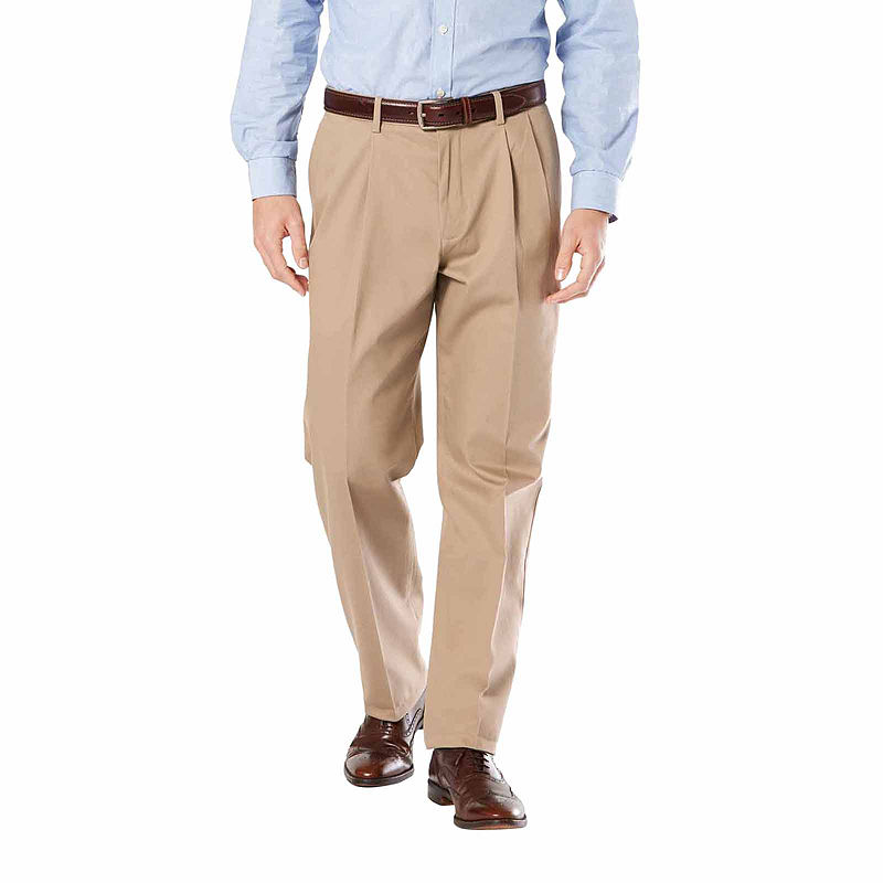 Dockers Relaxed Fit Signature Khaki Pants - Pleated D4, Mens, Size ...