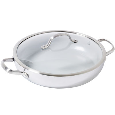 GreenPan Venice Pro 12" Stainless Steel Everyday Pan CC000014-001, Color: Stainless Steel - JCPenney
