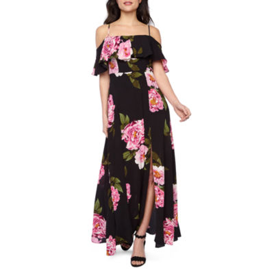 premier amour short sleeve maxi dress