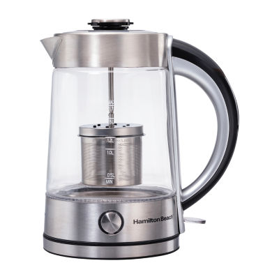 Hamilton Beach® Glass Electric Kettle With Tea Steeper 40868, Color