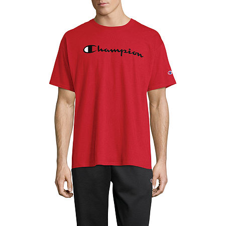 Red Champion Crew Neck Mens Short Sleeve Top 