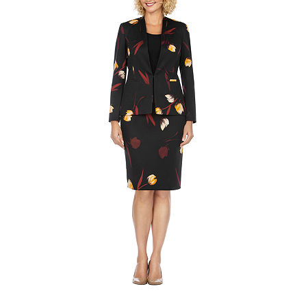 Giovanna Signature Floral Skirt Suit, 10 , Black | SheFinds