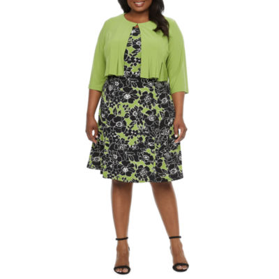 4 Sleeve Floral Jacket Dress 