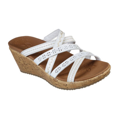 jcpenney white wedge sandals