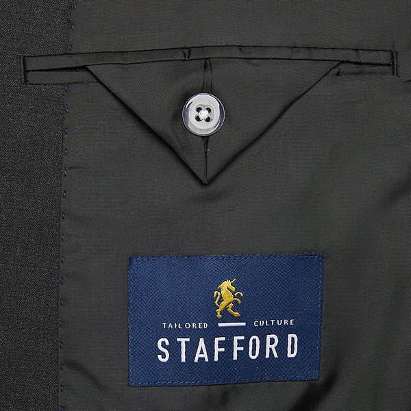 Stafford Super Suit Charcoal Mens Classic Fit Suit Jacket