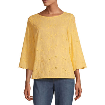 yellow blouses at jcpenney