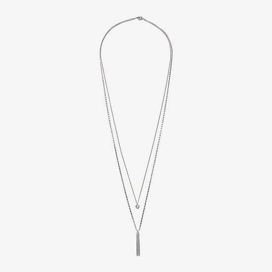 Mixit™ Cubic Zirconia Layered Bar Necklace