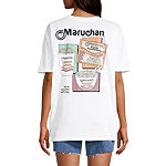 Maruchan Juniors Womens Oversized Graphic T-Shirt