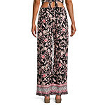 by&by-Juniors Womens Mid Rise Wide Leg Pull-On Pants