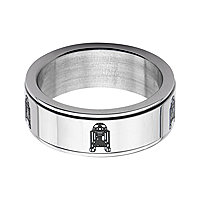 New Mens 10 STAR WARS First Order Stainless Steel Spinner Ring $100 Rule Galaxy 