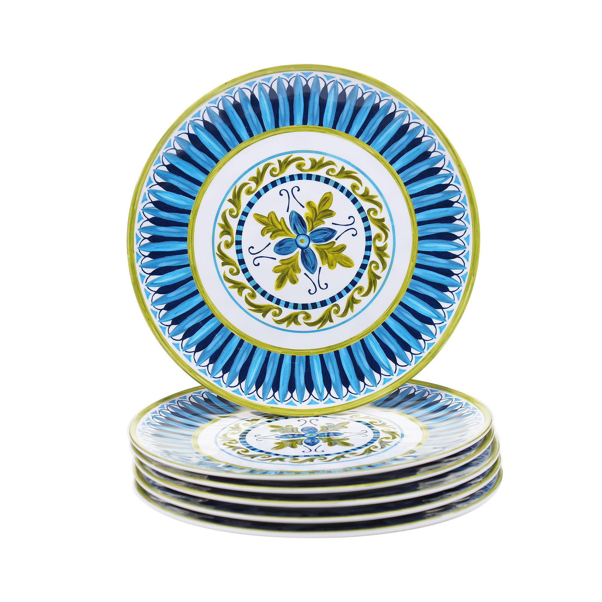 UPC 730384029631 product image for Certified International Blue Grotto Set of 6 Melamine Salad Plates | upcitemdb.com