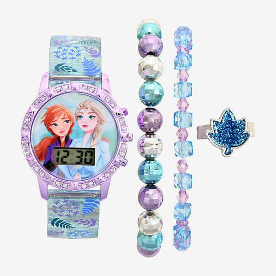 Disney Frozen Girls Digital Multicolor 4-pc. Watch Boxed Set Fzn45068jc21