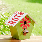 Glitzhome 10.75in  Metal Licence Plate Bird Houses