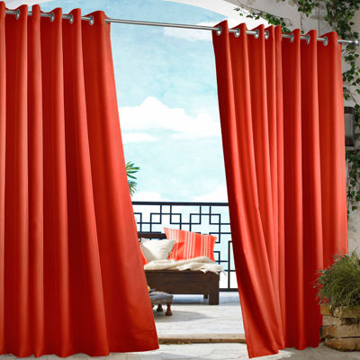 Gazebo Solid Grommet Top Outdoor Curtain Panel Jcpenney