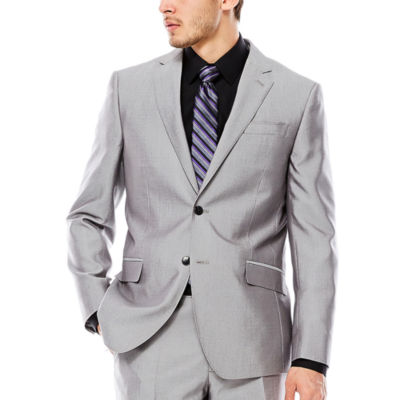 JF J. Ferrar® Gray Shimmer Shark Suit Jacket - Slim Fit - JCPenney