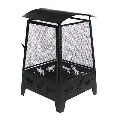 Aleko Steel Fire Pit Outdoor Fireplace With Spark Screen Mesh