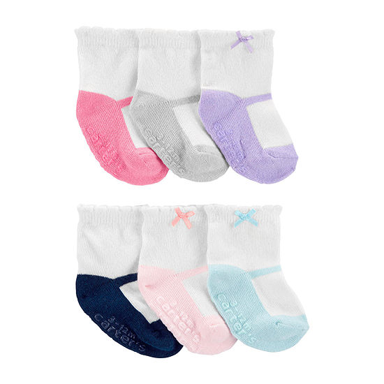 Carter's Baby Girls 6 Pair Crew Socks
