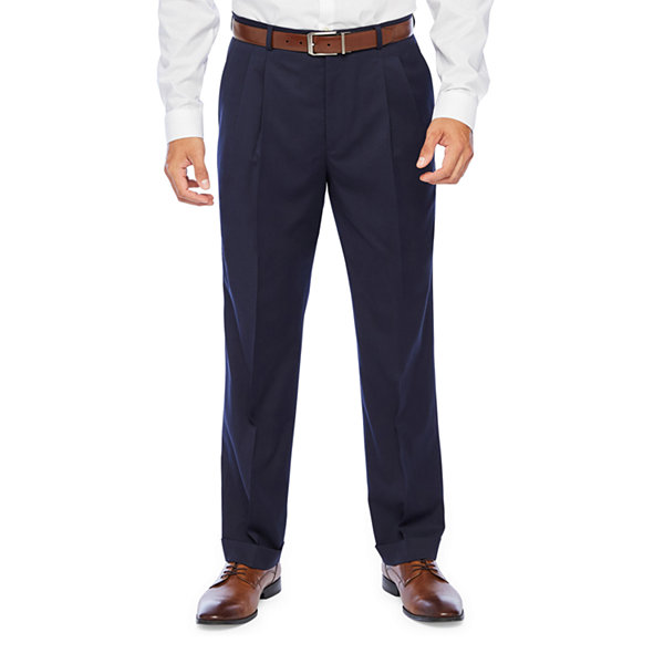Stafford Super Mens Classic Fit Pleated Suit Pants