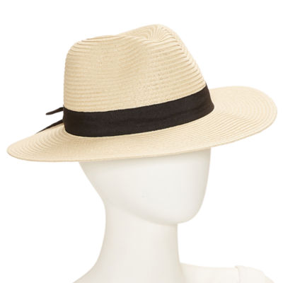 St. John's Bay Natural  Bow Womens Panama Hat