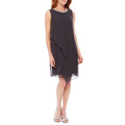 MSK Sleeveless Chiffon Necklace Shift Dress - JCPenney