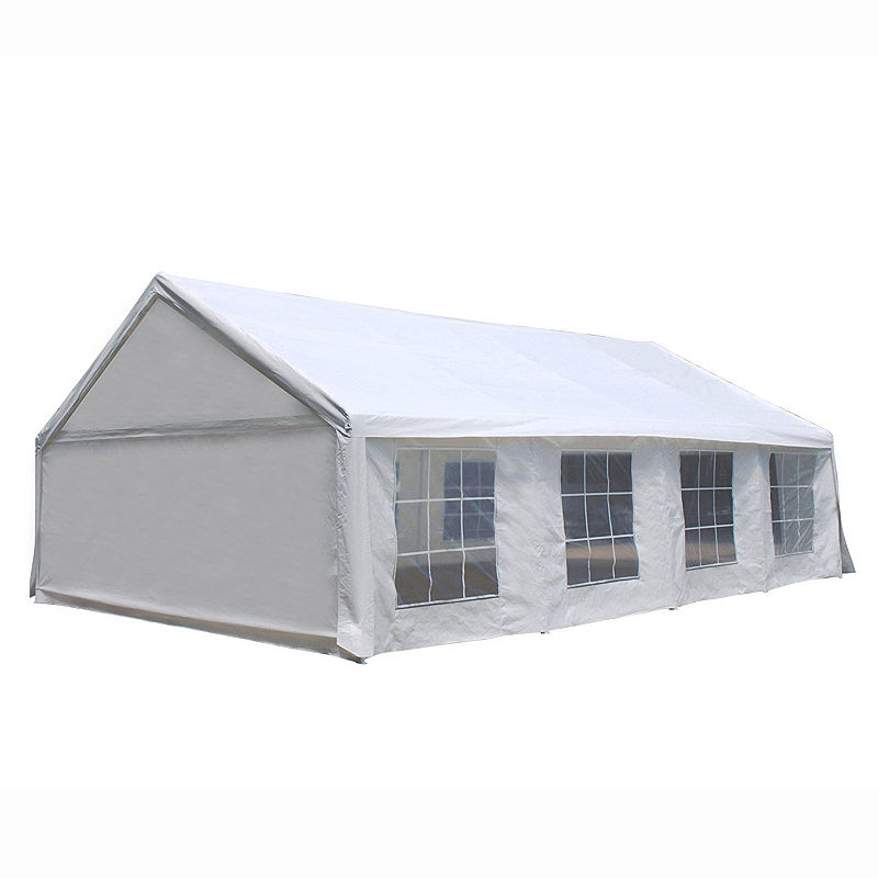 Aleko Outdoor Canopy Patio Tent Sun Shade Gazebo With Windows, White