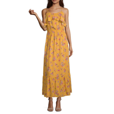 yellow flower maxi dress