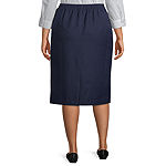 Alfred Dunner Suiting Womens Pencil Skirt-Plus