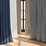 Fieldcrest Luxury Cotton Texture Light-Filtering Rod Pocket Back Tab Single Curtain Panel