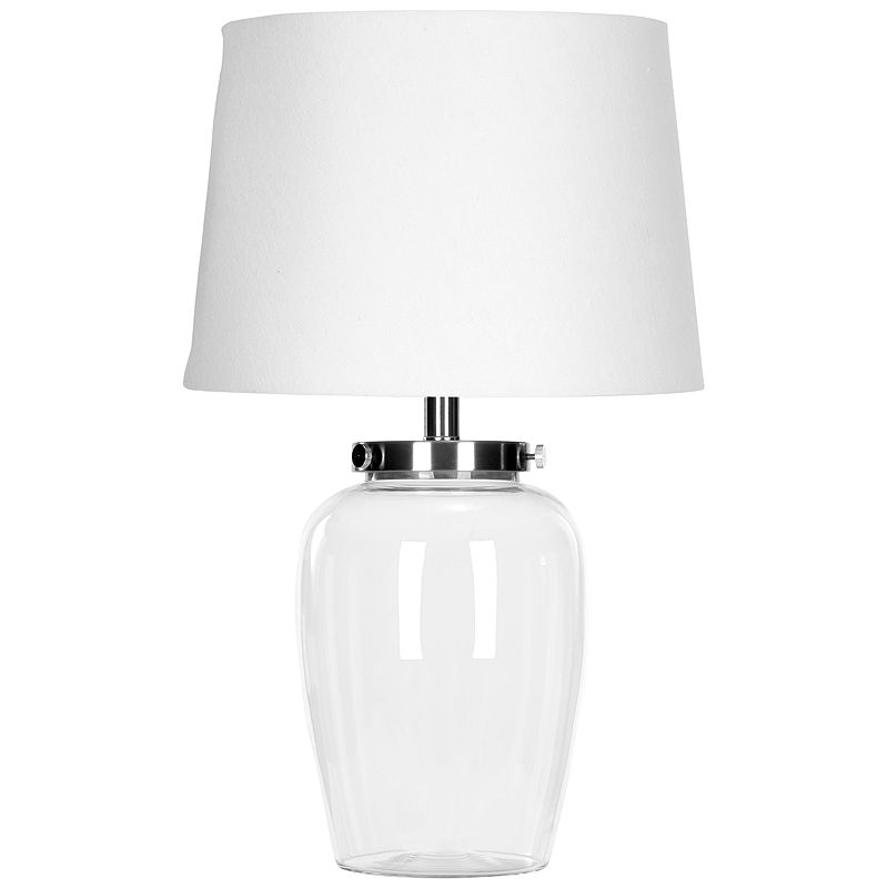 Safavieh Evan Fillable Glass Clear Table Lamp, White