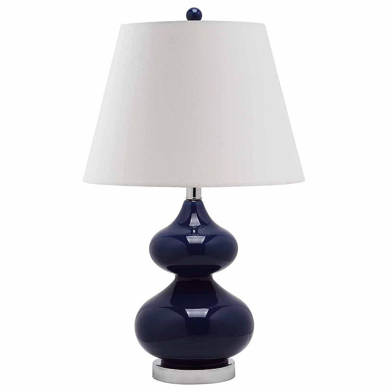Safavieh Eva Double Gourd Glass Lamp, Blue