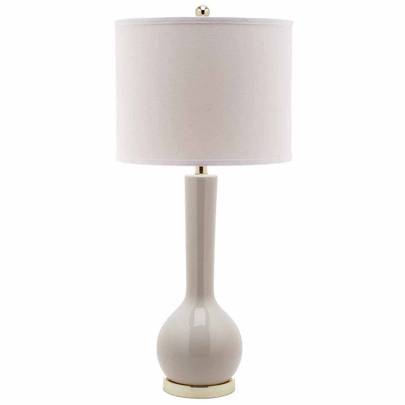 Safavieh Mae Long Neck Ceramic Table Lamp, Gray