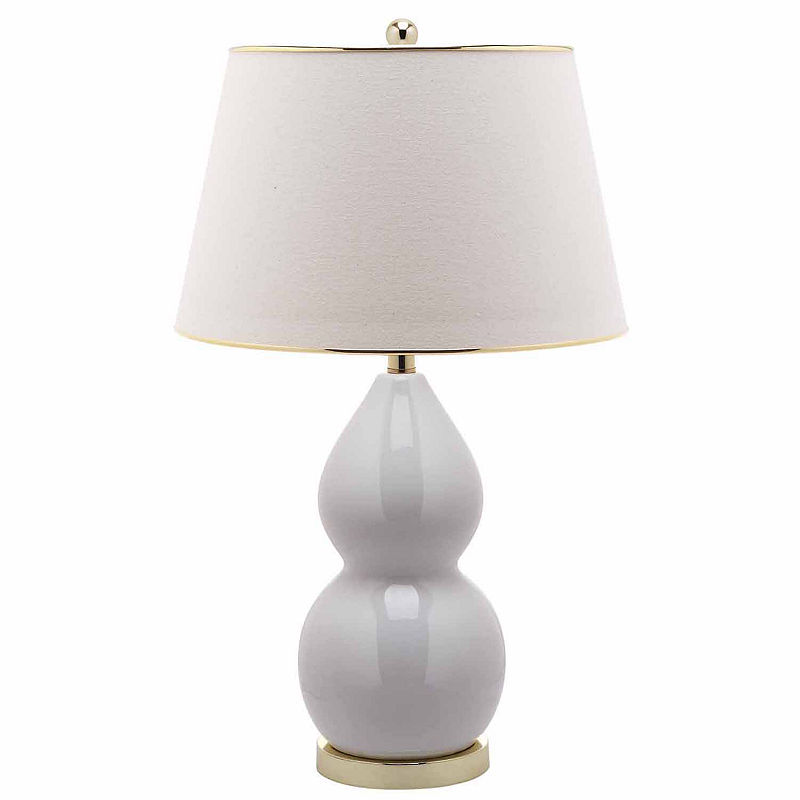 Safavieh Jill Double Gourd Ceramic Lamp, White