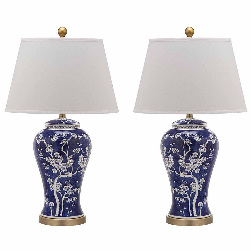 Safavieh Spring Blossom Table Lamp, Blue