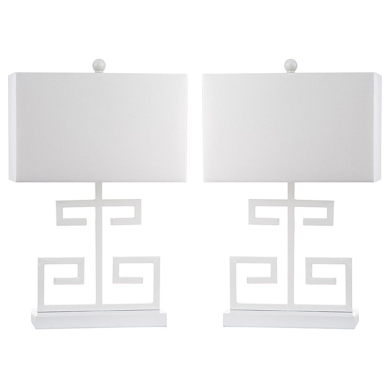 Safavieh Greek Key Table Lamp, White