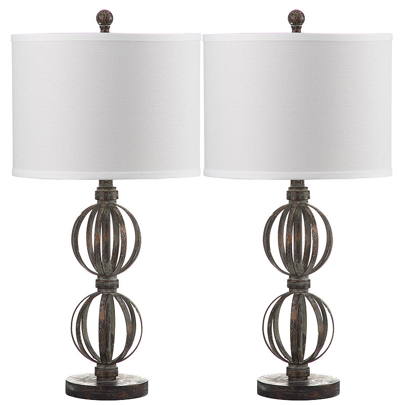 Safavieh Calista Double Sphere Table Lamp, Brown