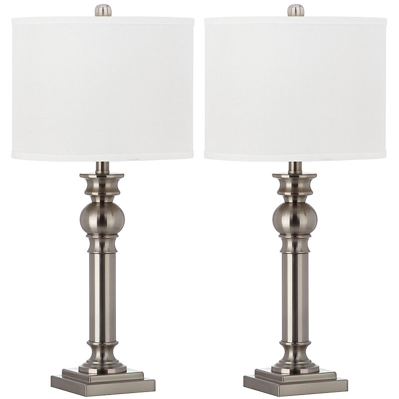 Safavieh Argos Column Table Lamp, Silver