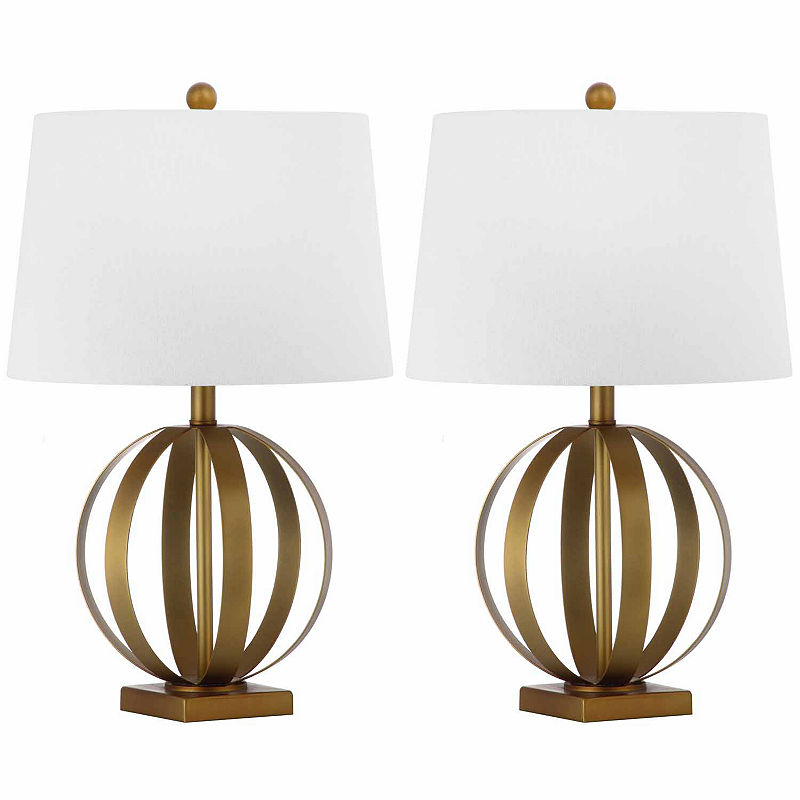 Safavieh Euginia 24.5-Inch H Sphere Table Lamp, Yellow