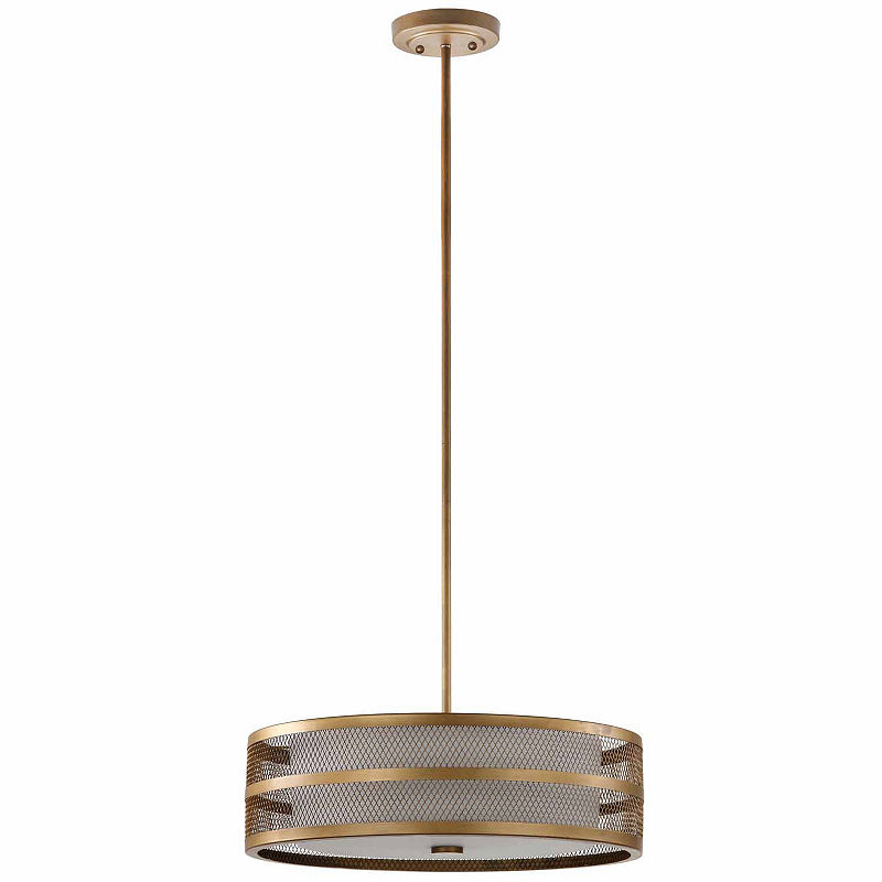 Safavieh Greta Veil 4 Light Antique Gold Adjustable Pendant, Yellow