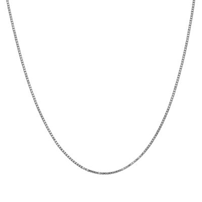 10K White Gold 20 Inch Solid Box Chain Necklace JCPenney
